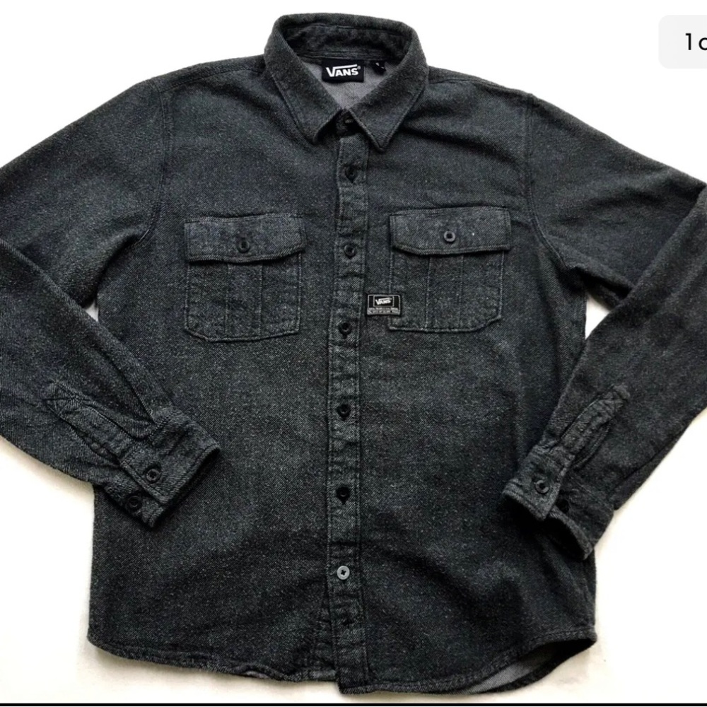 Vans Black Long-Sleeve Button-Down Workshirt